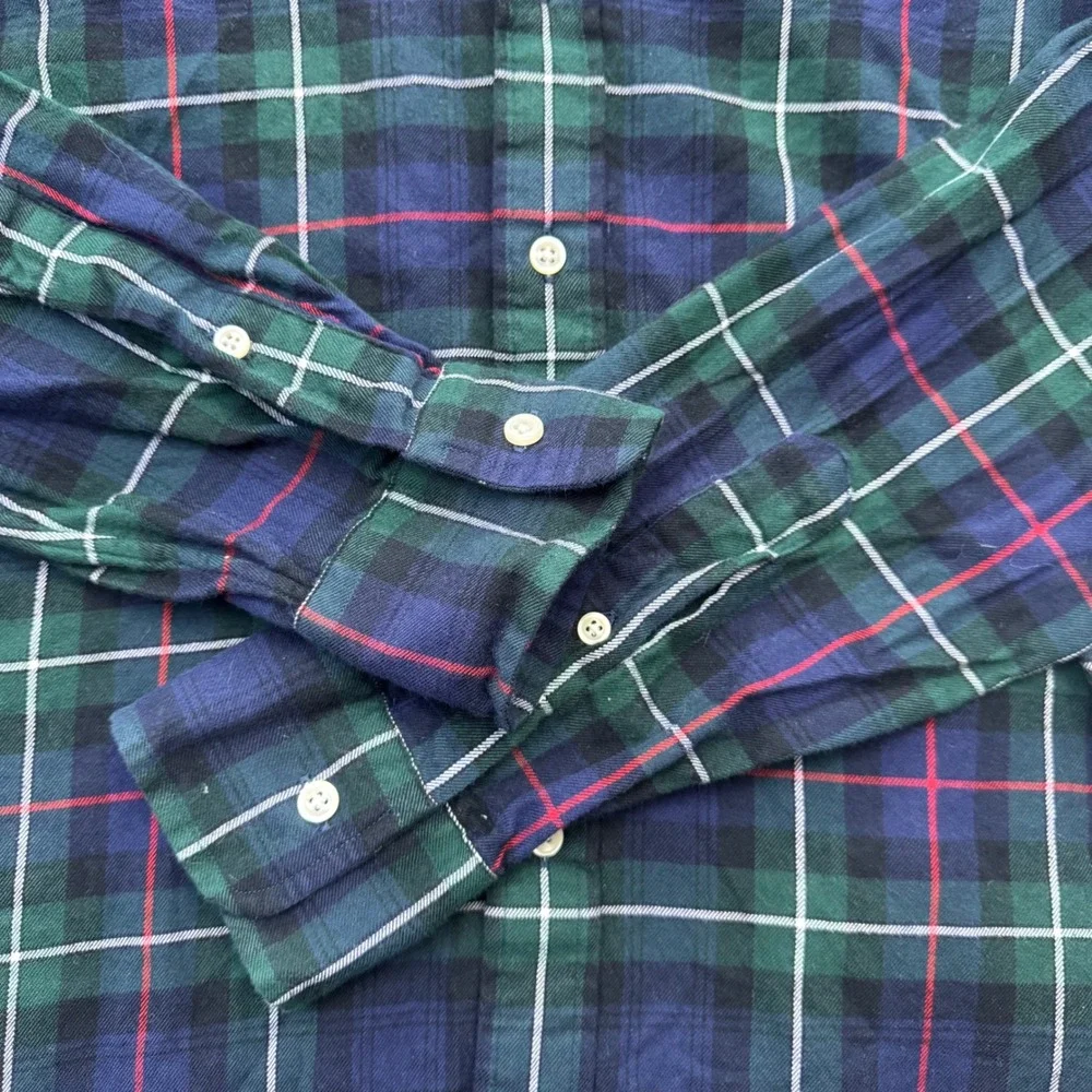 Polo Ralph Lauren Mens Shirt Small Classic Fit Plaid Button Down Cotton‎